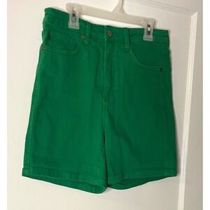 Judy Blue Shorts Women's‎ Size L Green Denim High Waist Casual